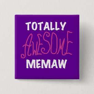 Total fantastische Memaw rosa T - Shirts und Button