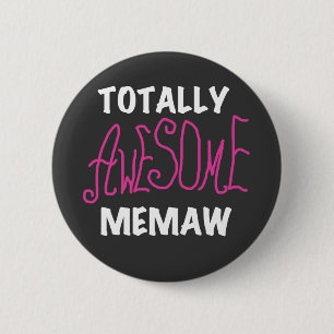 Total fantastische Memaw rosa T - Shirts und Button