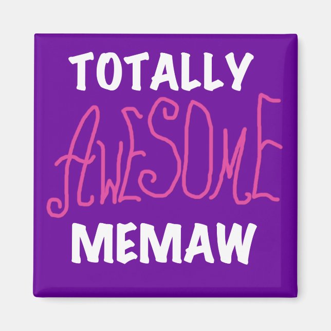 Total fantastische Memaw rosa T - Shirts und Magnet (Vorne)