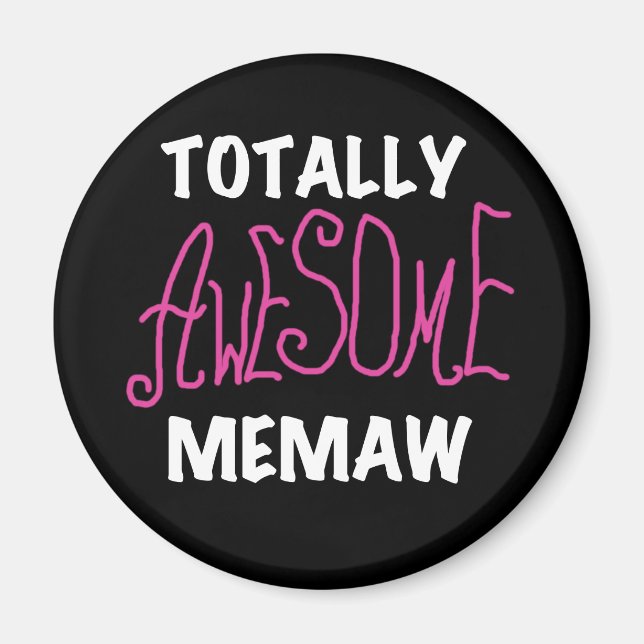 Total fantastische Memaw rosa T - Shirts und Magnet (Vorne)