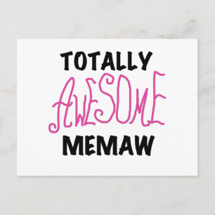 Total fantastische Memaw rosa T-Shirts und Postkarte
