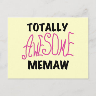 Total fantastische Memaw rosa T - Shirts und Postkarte