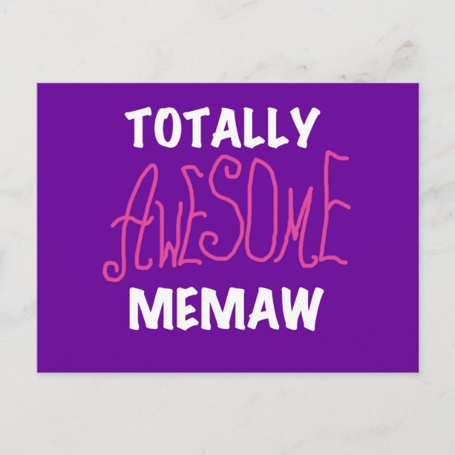 Total fantastische Memaw rosa T - Shirts und Postkarte (Vorderseite)