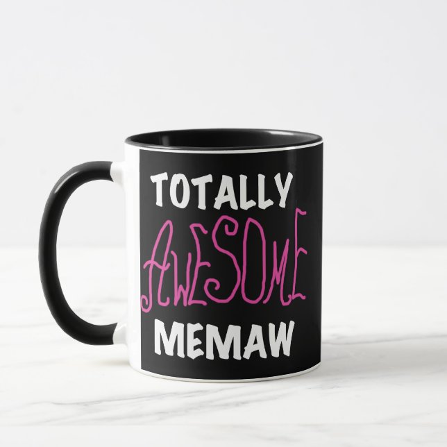 Total fantastische Memaw rosa T - Shirts und Tasse (Links)
