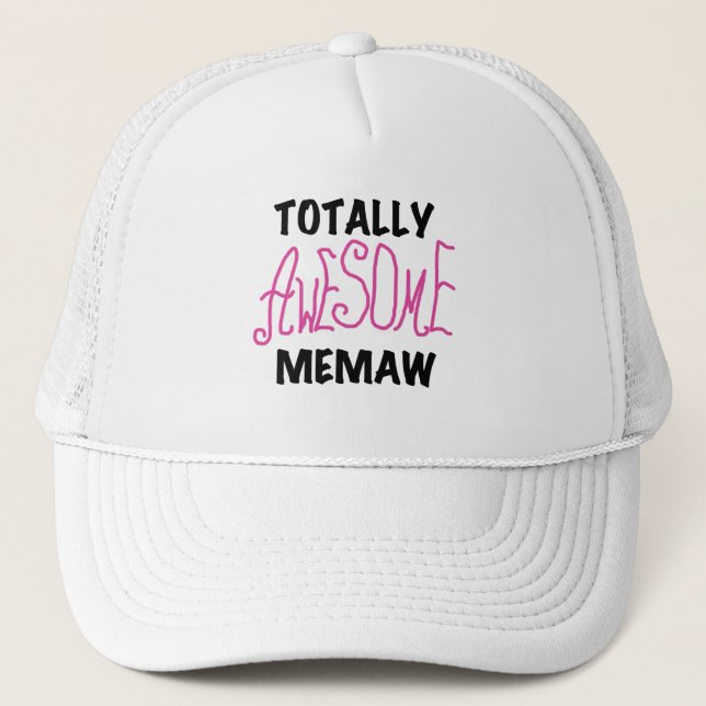 Total fantastische Memaw rosa T-Shirts und Truckerkappe (Vorderseite)
