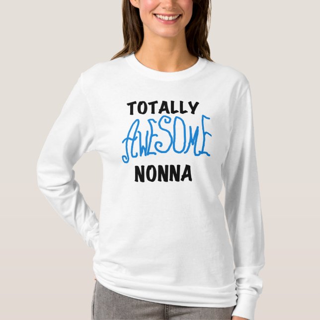 Total fantastische Nonna blaue T - Shirts und (Vorderseite)
