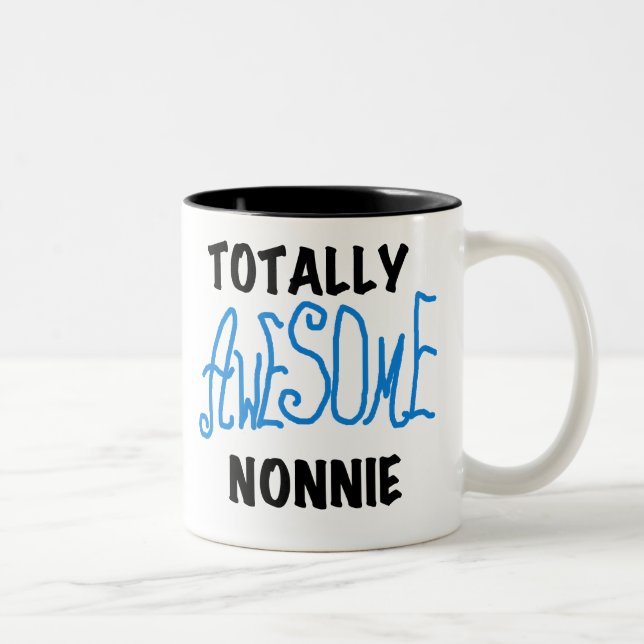 Total fantastische Nonnie blaue Text-T-Shirts und Zweifarbige Tasse (Rechts)