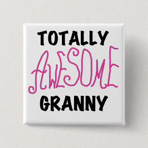 Total fantastische Oma-Rosa-T-Shirts und Geschenke Button