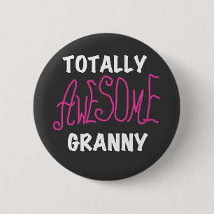 Total fantastische Oma-Rosa-T-Shirts und Geschenke Button