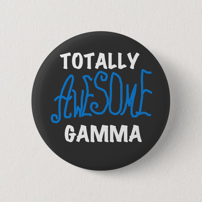 Total fantastisches Gamma-blaue T-Shirts und Button (Vorderseite)