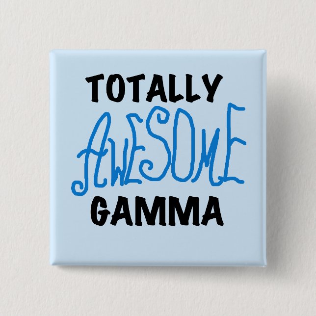 Total fantastisches Gamma-blaue T-Shirts und Gesch Button (Vorderseite)