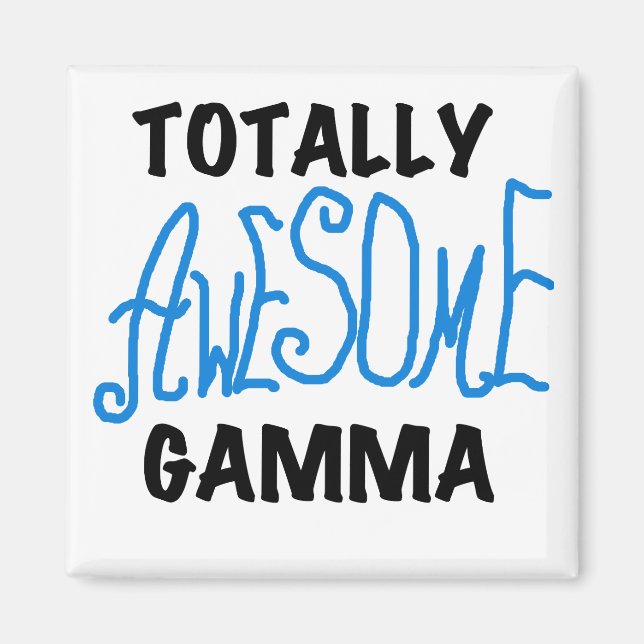 Total fantastisches Gamma-blaue T-Shirts und Magnet (Vorne)