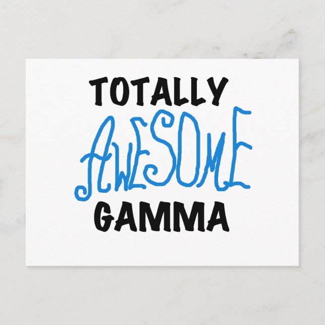 Total fantastisches Gamma-blaue T-Shirts und Postkarte (Vorderseite)