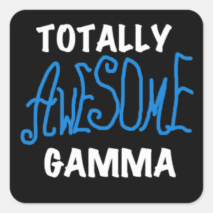 Total fantastisches Gamma-blaue T-Shirts und Quadratischer Aufkleber