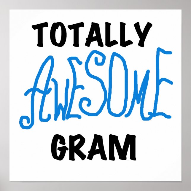 Total fantastisches Gramm-blaue T-Shirts und Gesch Poster (Vorne)