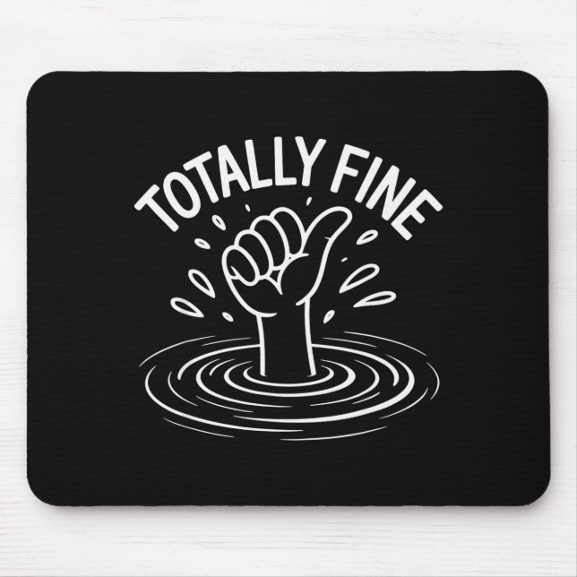 Total fein lustig sarkastisch ertrinkender Daumen  Mousepad (Vorne)