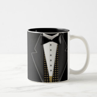 Total formales Smoking Zweifarbige Tasse