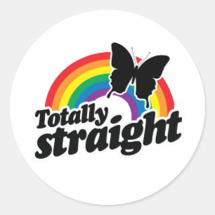 TOTAL GERADE BUTTERFLY - WEISS - WEISS -.png Runder Aufkleber