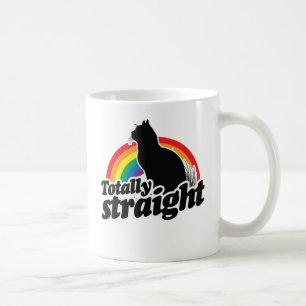 TOTAL GERADER CAT - WEISS - WEISS - .PNG KAFFEETASSE