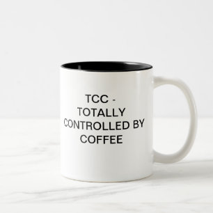 TOTAL GESTEUERT DURCH KAFFEE ZWEIFARBIGE TASSE