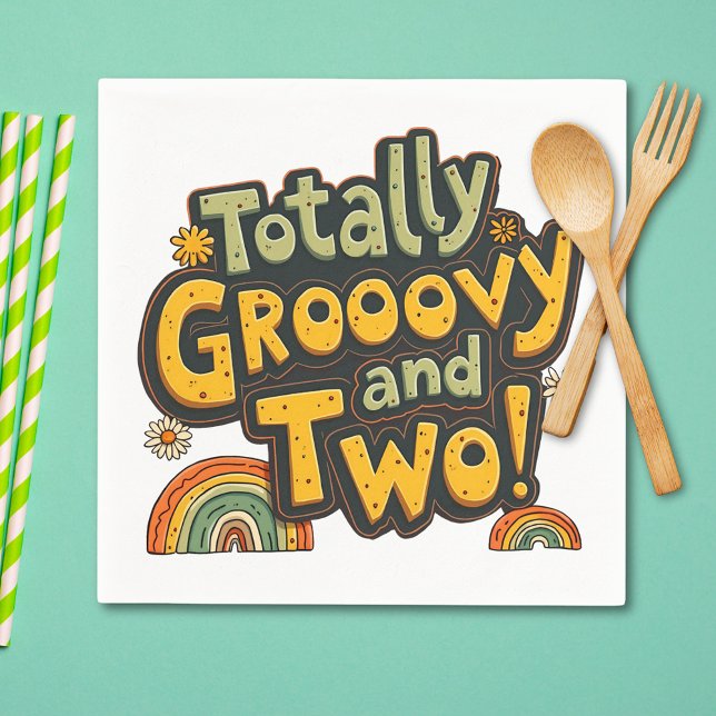 Total Groovy und zwei 2. Geburtstag Serviette (Von Creator hochgeladen)
