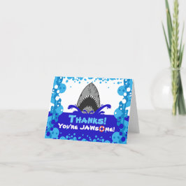 Total Jawsome Shark Themed Birthday Pool Party Dankeskarte