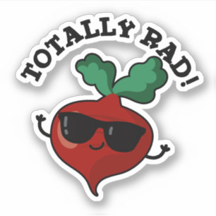 Total Krass Funny Veggie Radish Pun Aufkleber