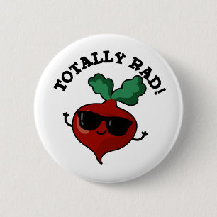 Total Krass Funny Veggie Radish Pun Button