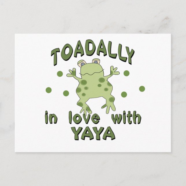 TOTAL Liebe YaYa Frog Postkarte (Vorderseite)
