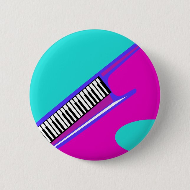 Total Neonachtziger jahre Keytar Button (Vorderseite)