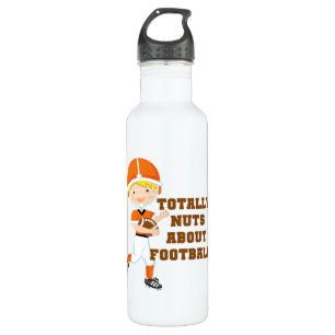 Total Nuts über Fußball Edelstahlflasche
