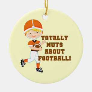 Total Nuts über Fußball Keramik Ornament