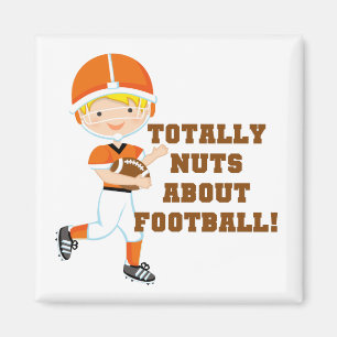 Total Nuts über Fußball Magnet