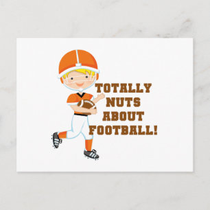 Total Nuts über Fußball Postkarte