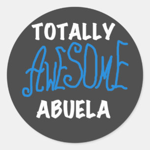 Total Phantastisch Abuela Blue Tshirts und Geschen Runder Aufkleber