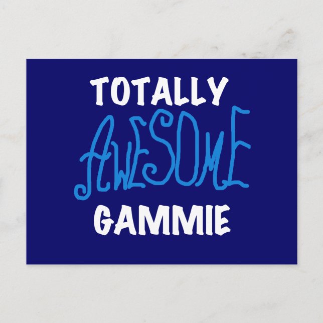 Total Phantastisch Gammie Blue T - Shirt und Gesch Postkarte (Vorderseite)
