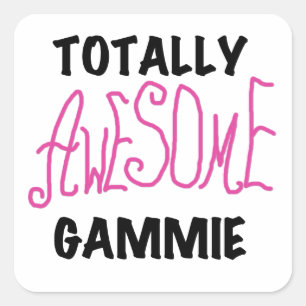 Total Phantastisch Gammie Pink T - Shirt und Gesch Quadratischer Aufkleber