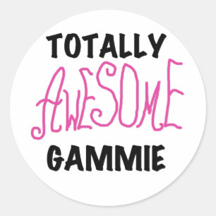 Total Phantastisch Gammie Pink T - Shirt und Gesch Runder Aufkleber