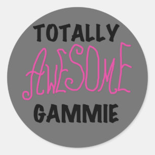 Total Phantastisch Gammie Pink T - Shirt und Gesch Runder Aufkleber