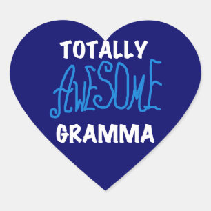 Total Phantastisch Gramma Blue T - Shirt und Gesch Herz-Aufkleber