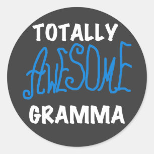 Total Phantastisch Gramma Blue T - Shirt und Gesch Runder Aufkleber