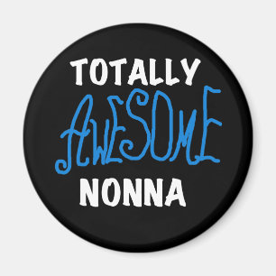 Total Phantastisch Nonna Blue T - Shirt und Gesche Magnet