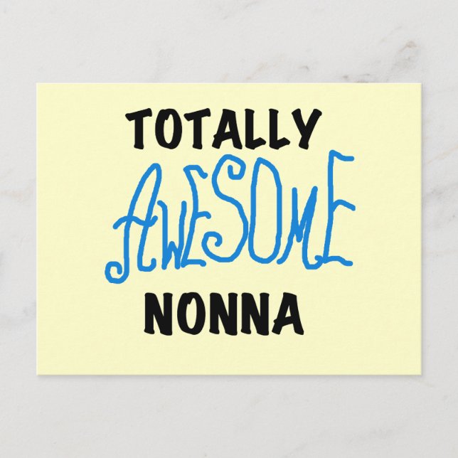 Total Phantastisch Nonna Blue T - Shirt und Gesche Postkarte (Vorderseite)