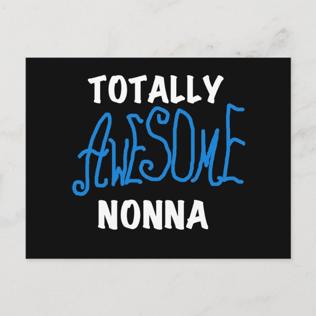 Total Phantastisch Nonna Blue T - Shirt und Gesche Postkarte (Vorderseite)