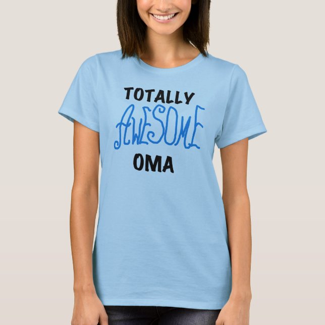Total Phantastisch Oma Blue T - Shirt und Geschenk (Vorderseite)