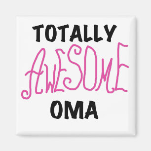 Total Phantastisch Oma Pink T - Shirt und Geschenk Magnet