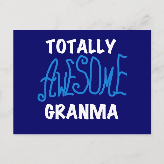 Total Phantastische Granma Blue T - Shirt und Gesc Postkarte (Vorderseite)