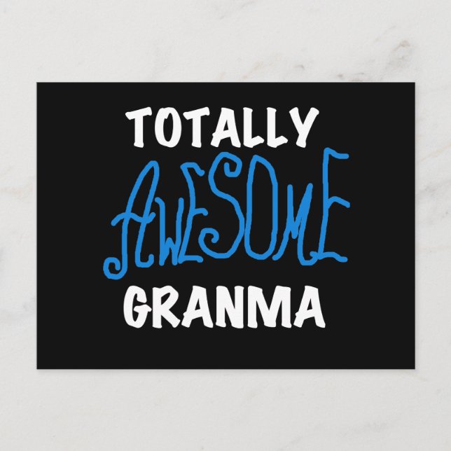 Total Phantastische Granma Blue T - Shirt und Gesc Postkarte (Vorderseite)