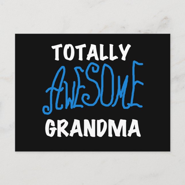 Total Phantastische Oma Blue Tshirts und Geschenke Postkarte (Vorderseite)
