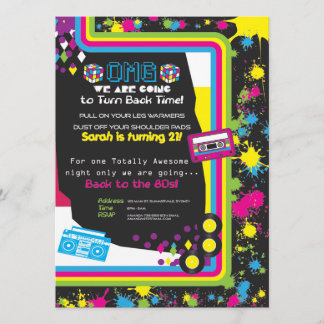 Total Phantastische Party Einladung der 1980er Jah